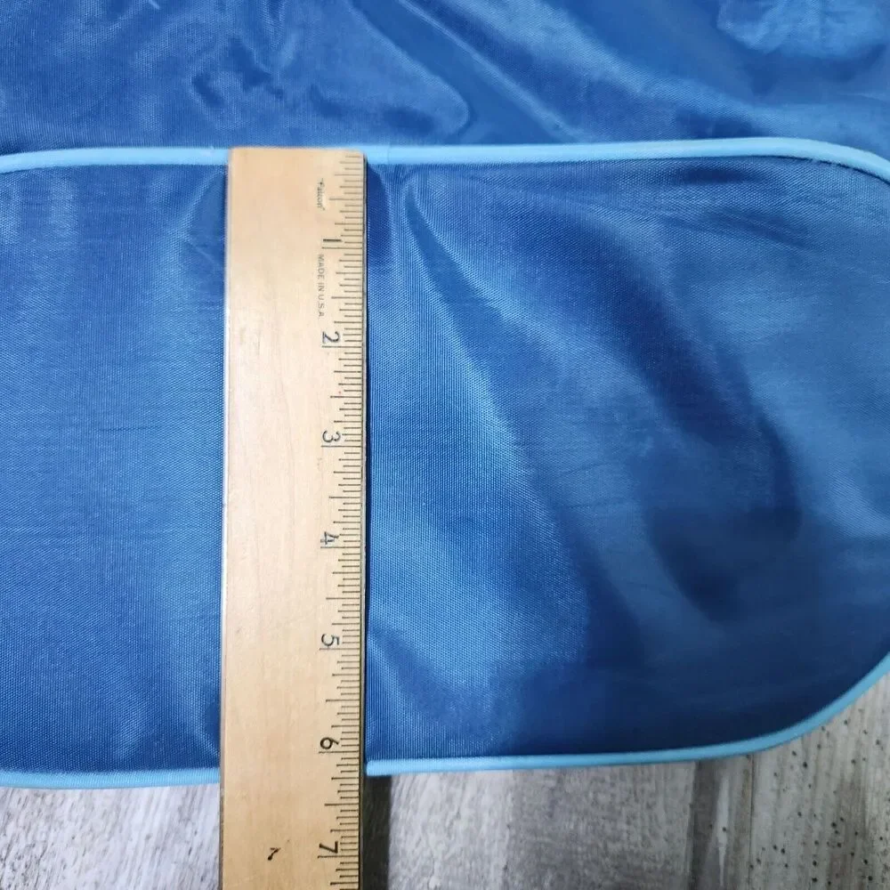 Adidas Blue Nylon Tote Shoulder Gym Light Travel 3 Stripe Logo Bag‎ Rare HTF